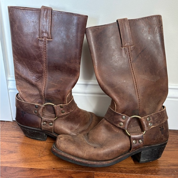 Frye Women's Harness 12R Brown Boots | Size 8 - Picture 3 of 10
